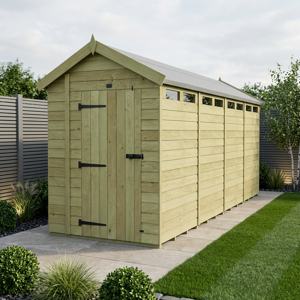 6 x 20 Apex Security Shed