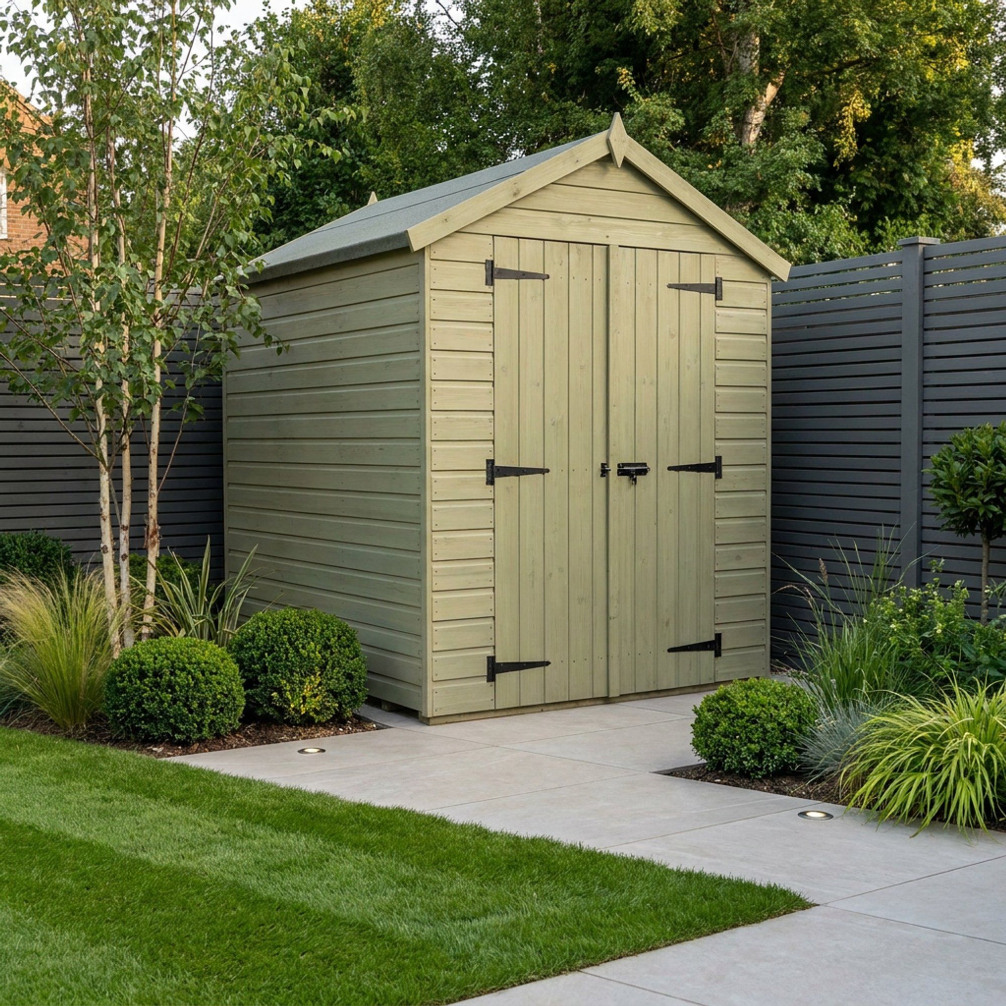 8 x 7 Apex Shed (Double Door, No Windows)