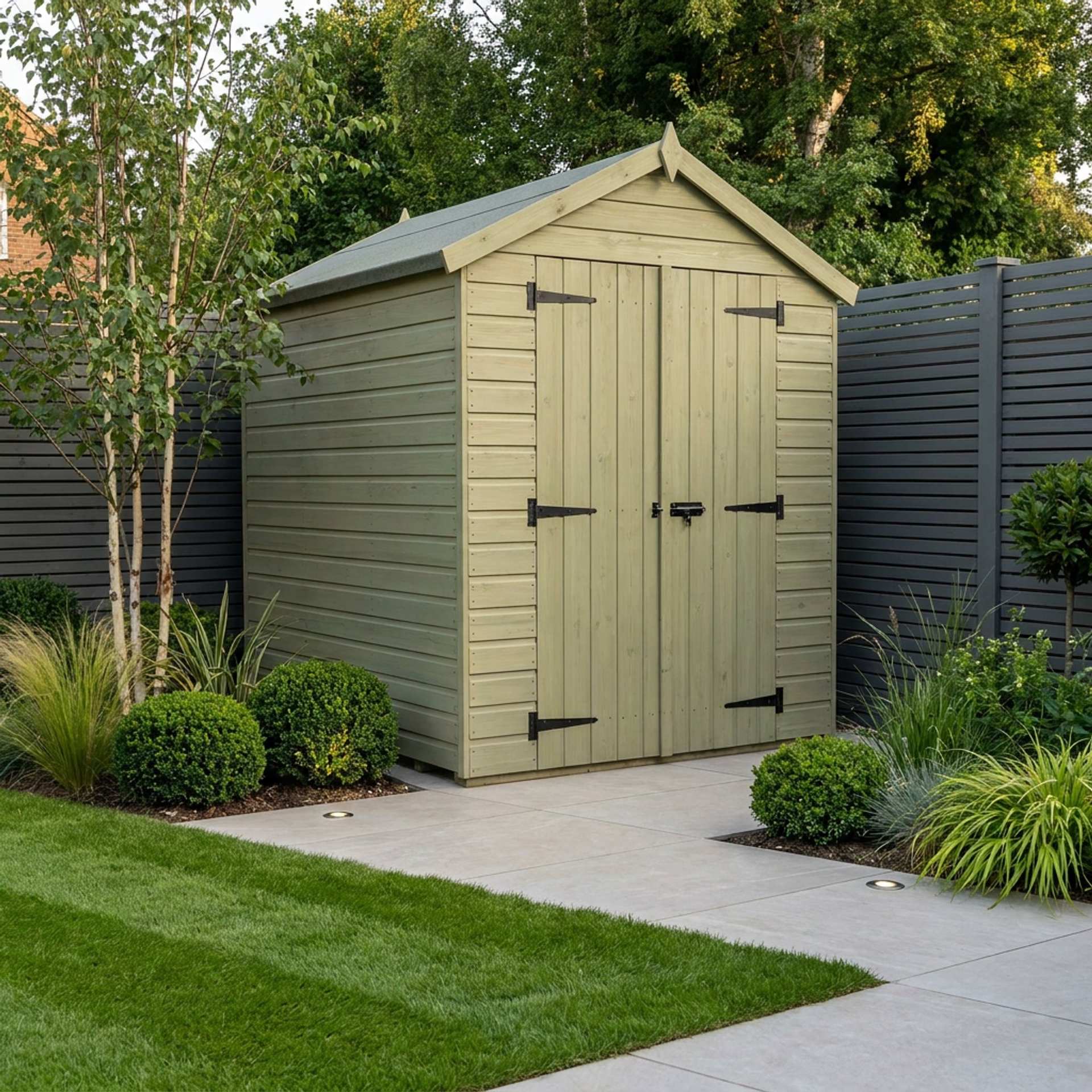 8 x 7 Apex Shed (Double Door, No Windows)