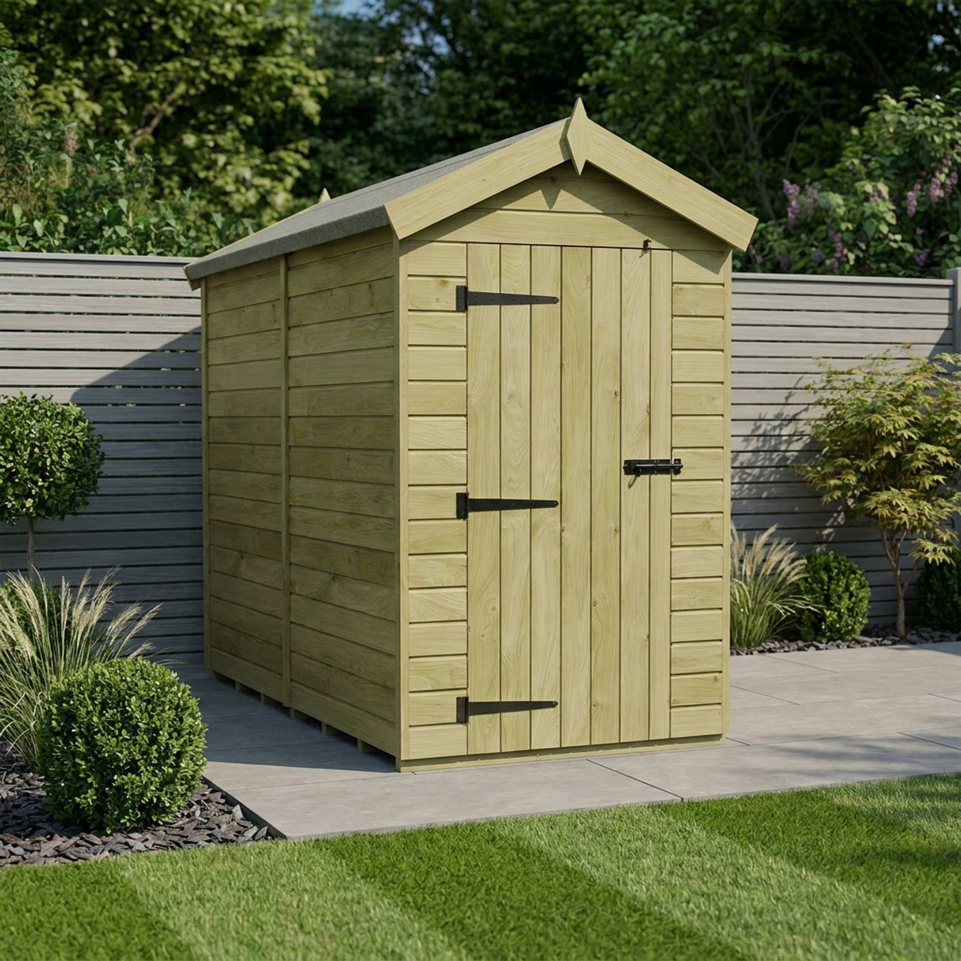 4 x 8 Apex Shed (Single Door, No Windows)