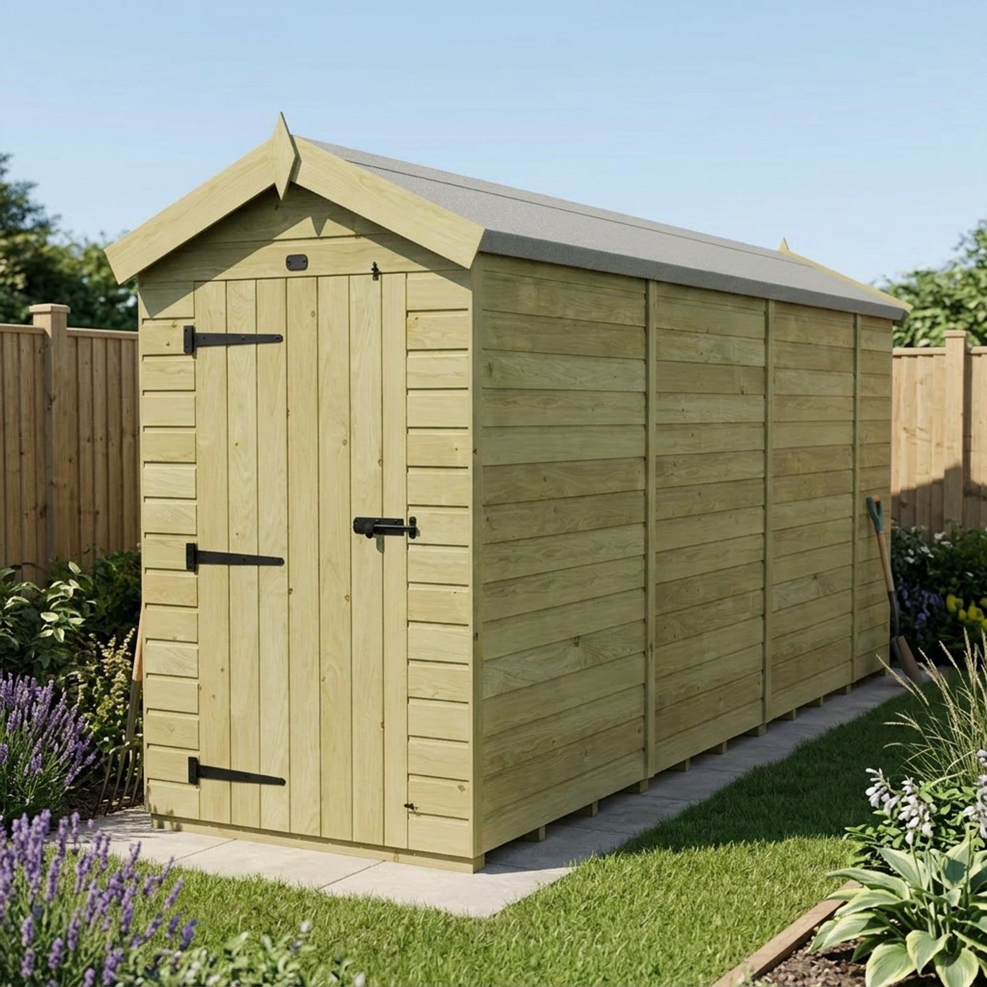 4 x 13 Apex Shed (Single Door, No Windows)
