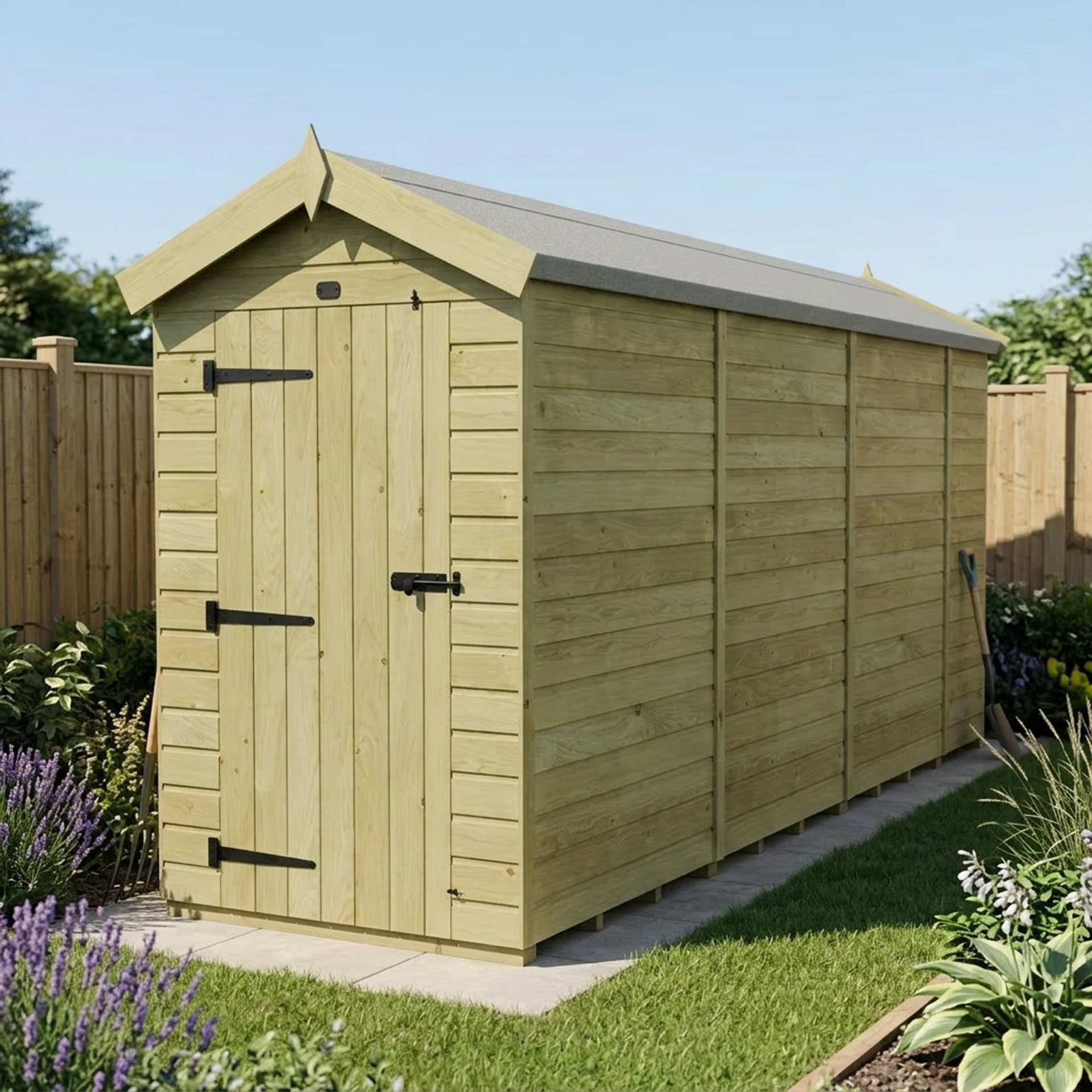 4 x 13 Apex Shed (Single Door, No Windows)