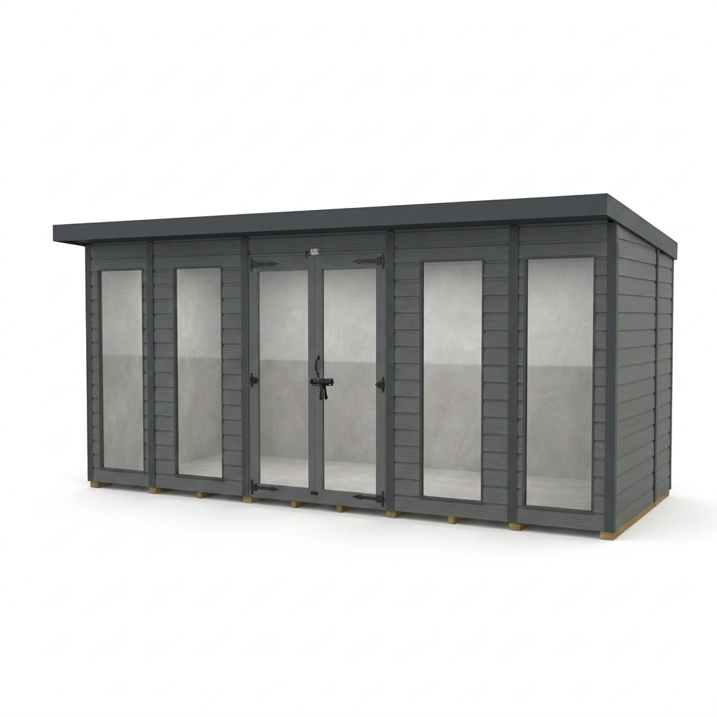 14x6 Composite Pent Full Height Summer House
