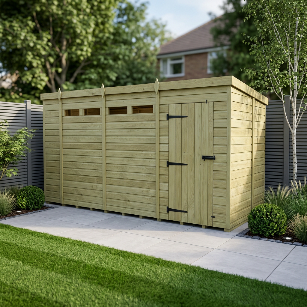 14 x 6 Security Pent Shed