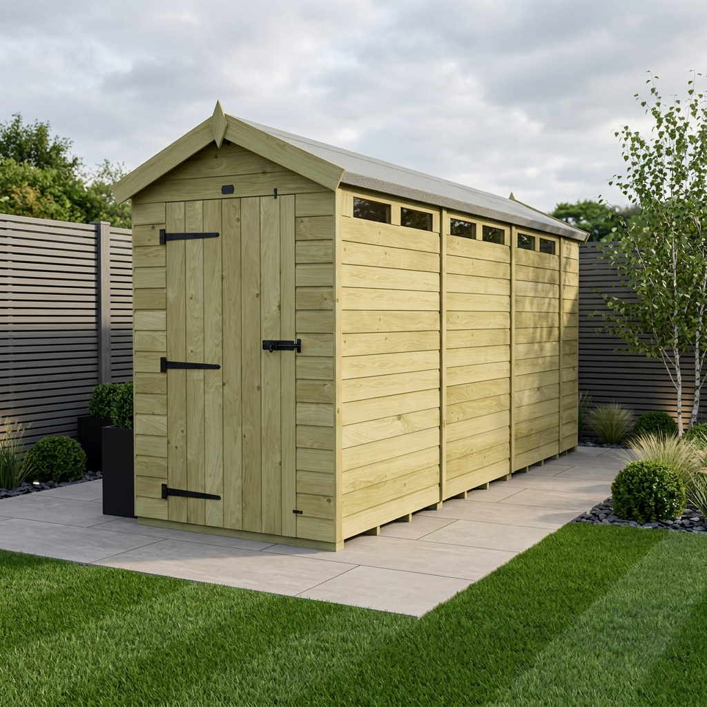 4 x 15 Apex Security Shed