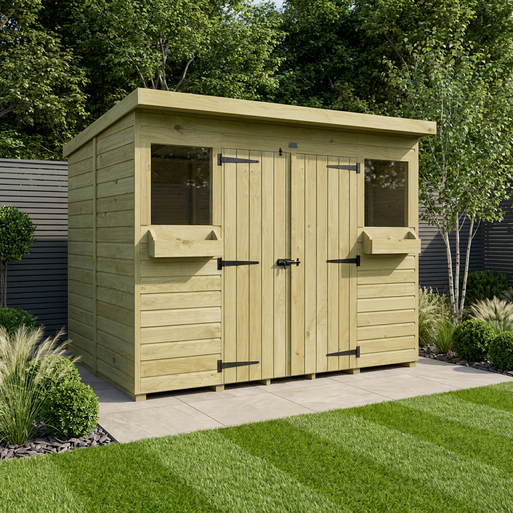8 x 8 Pent Summer Shed