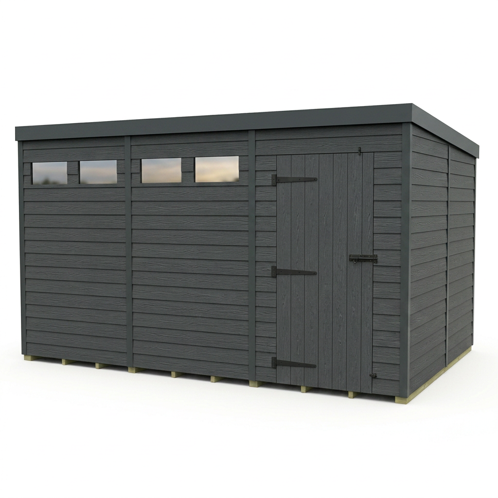 12x8 Composite Pent Security Shed