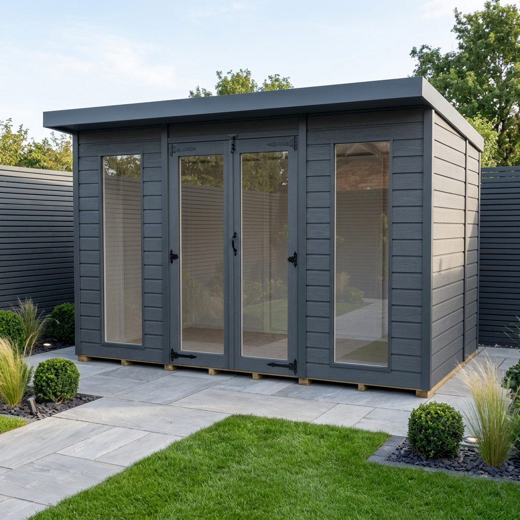 10x6 Composite Pent Full Height Summer House