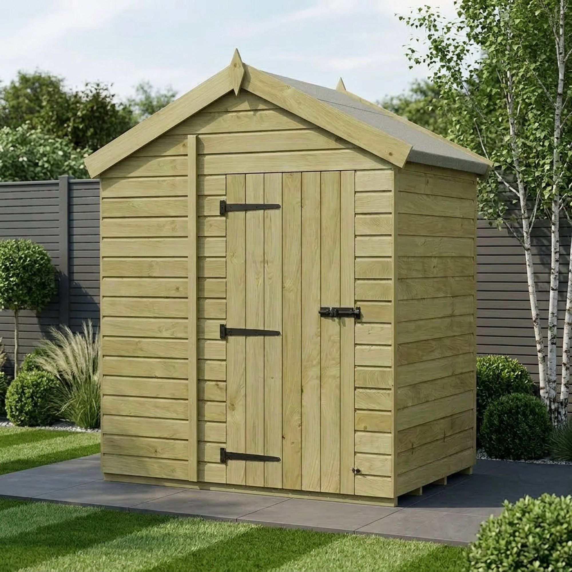 6 x 4 Apex Shed (Single Door, No Windows)