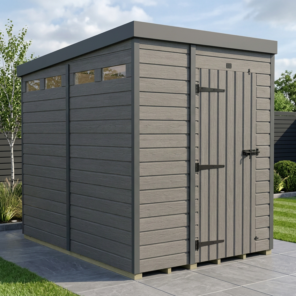 5x8 Composite Pent Security Shed