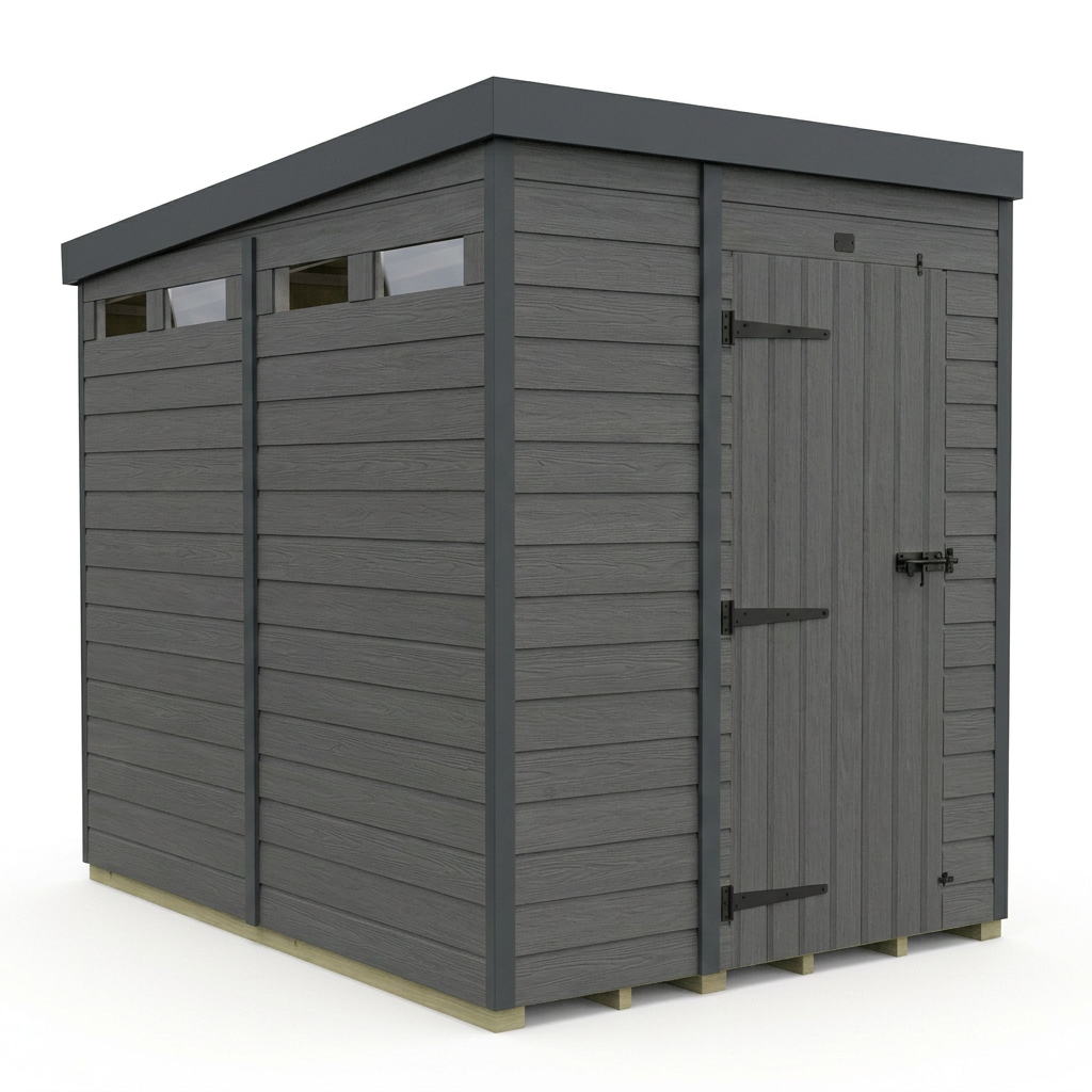 5x8 Composite Pent Security Shed