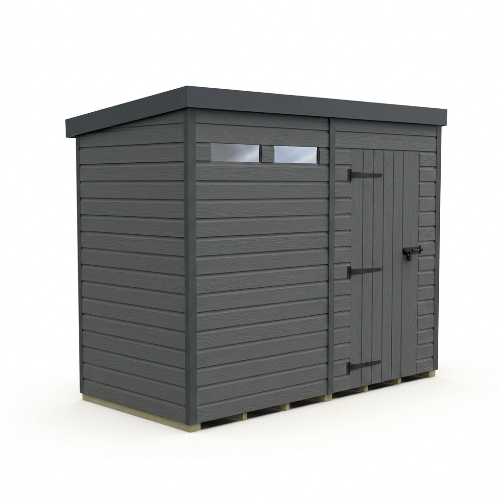 8x4 Composite Pent Security Shed