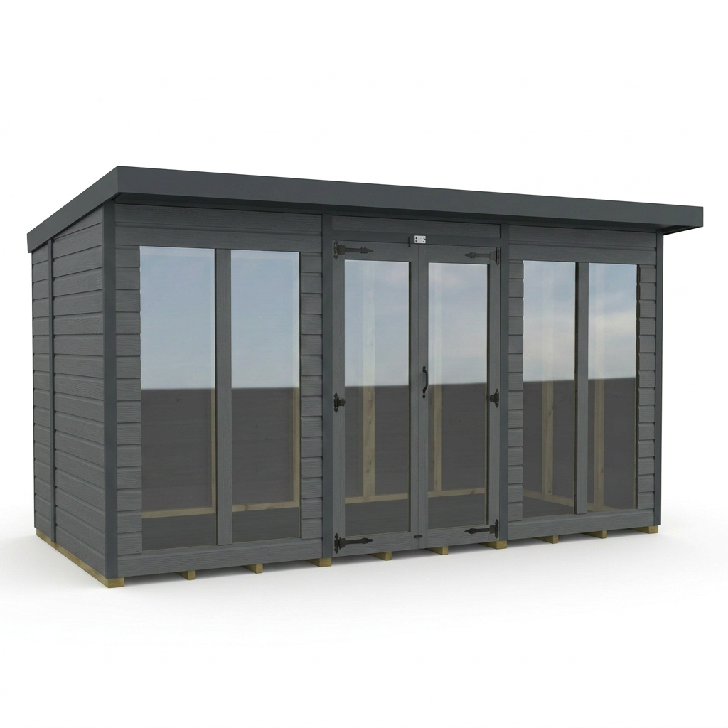 12x6 Composite Pent Full Height Summer House