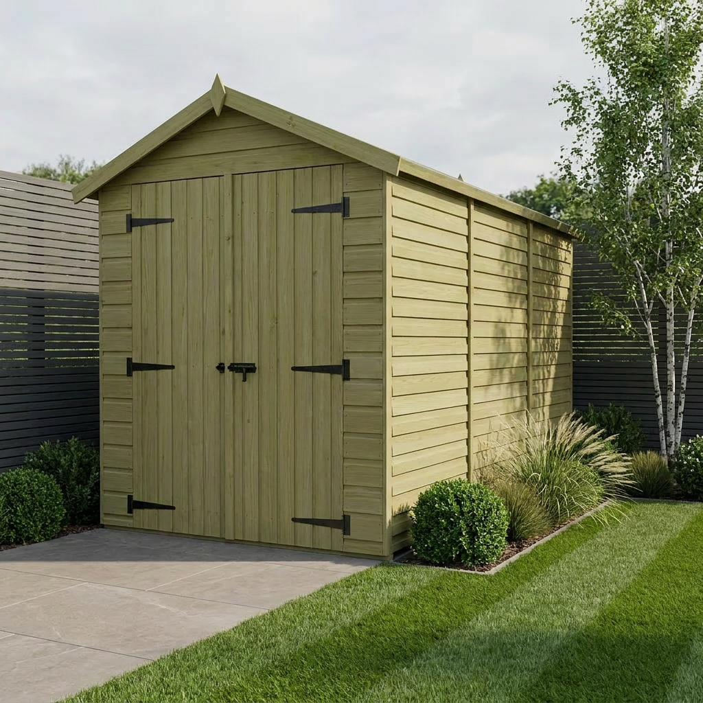 4 x 12 Apex Shed (Double Door, No Windows)