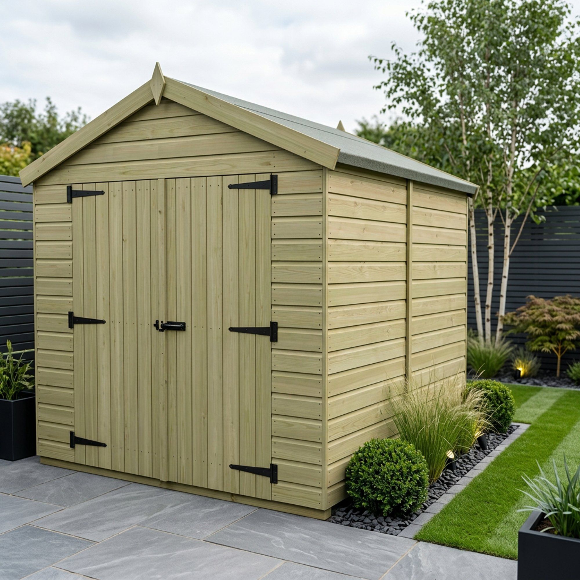 8 x 10 Apex Shed (Double Door, No Windows)