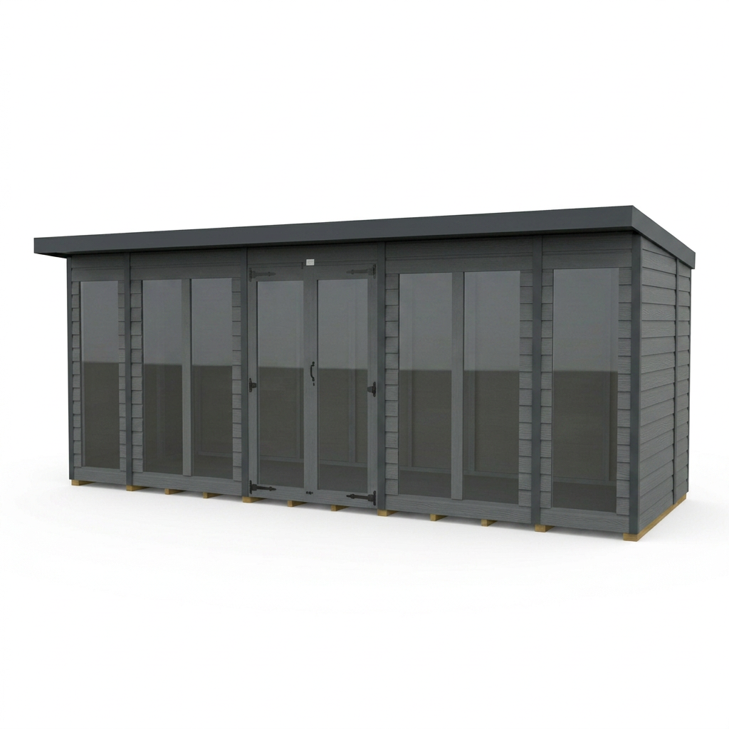 16x8 Composite Pent Full Height Summer House