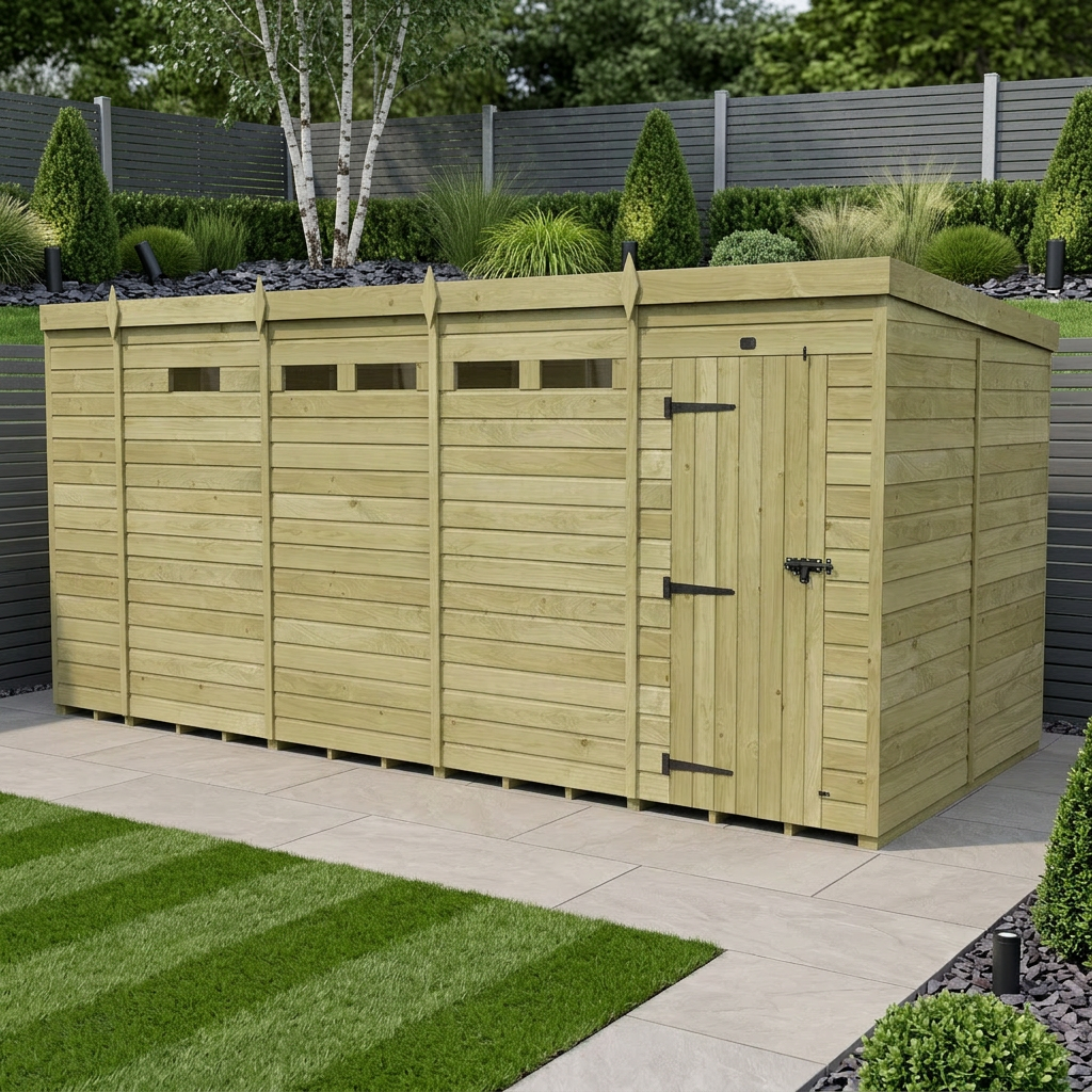 17 x 8 Security Pent Shed