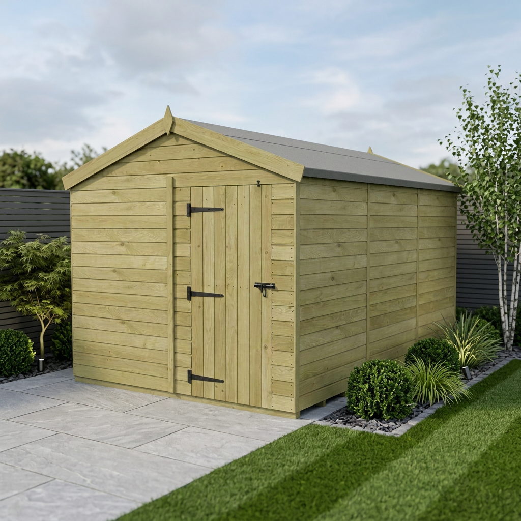8 x 16 Apex Shed (Single Door, No Windows)
