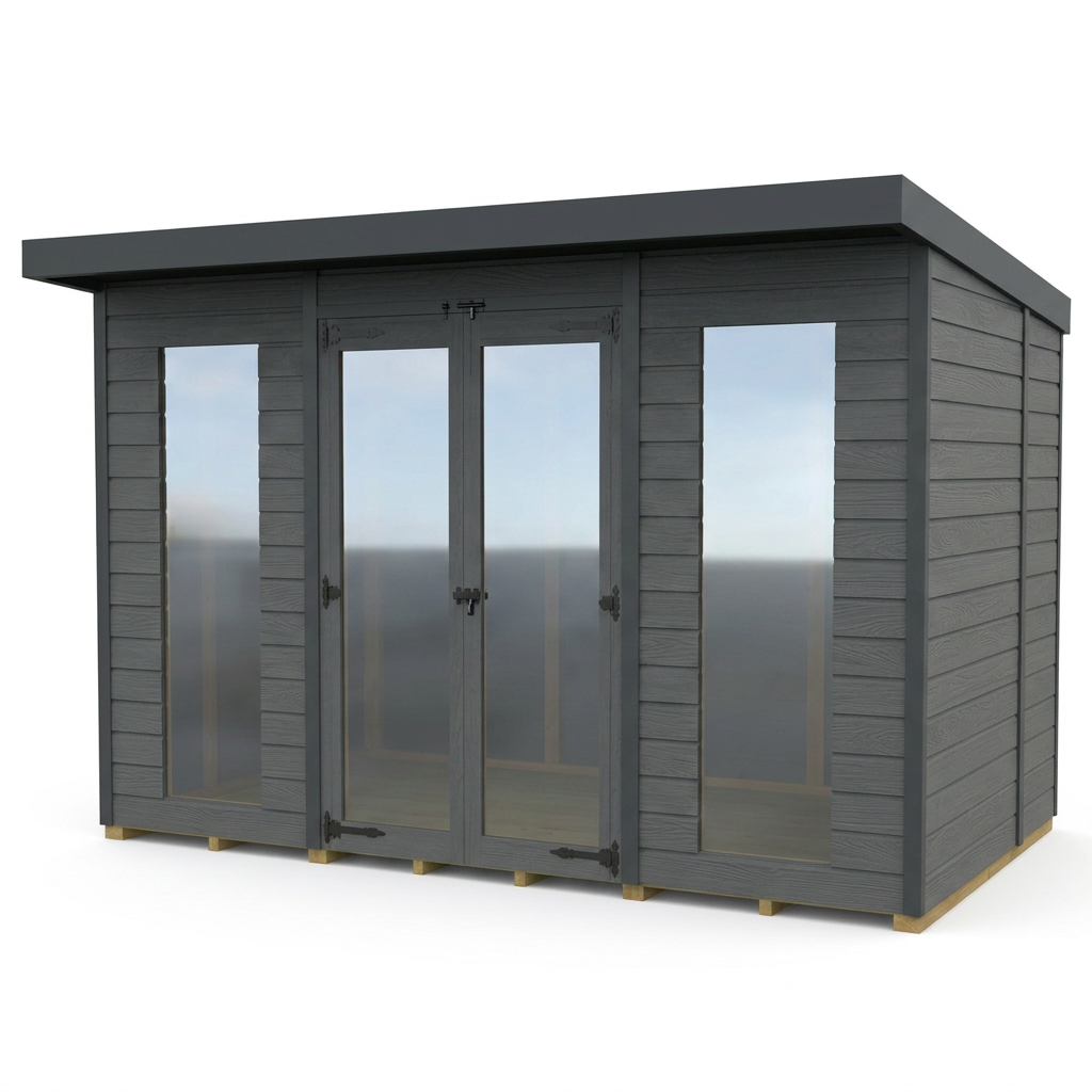 11x10 Composite Pent Full Height Summer House
