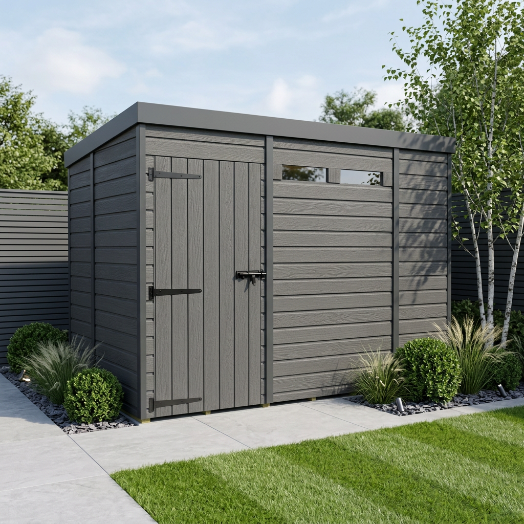9x5 Composite Pent Security Shed