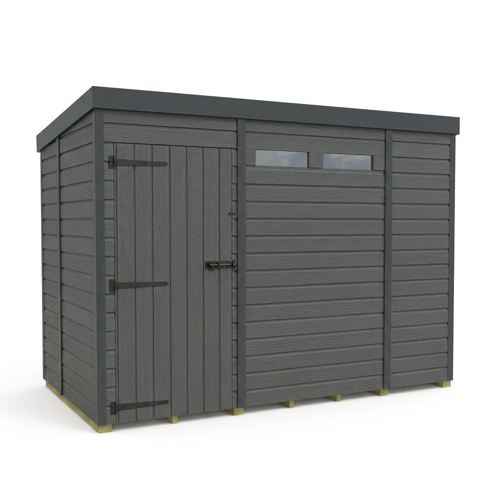 9x5 Composite Pent Security Shed