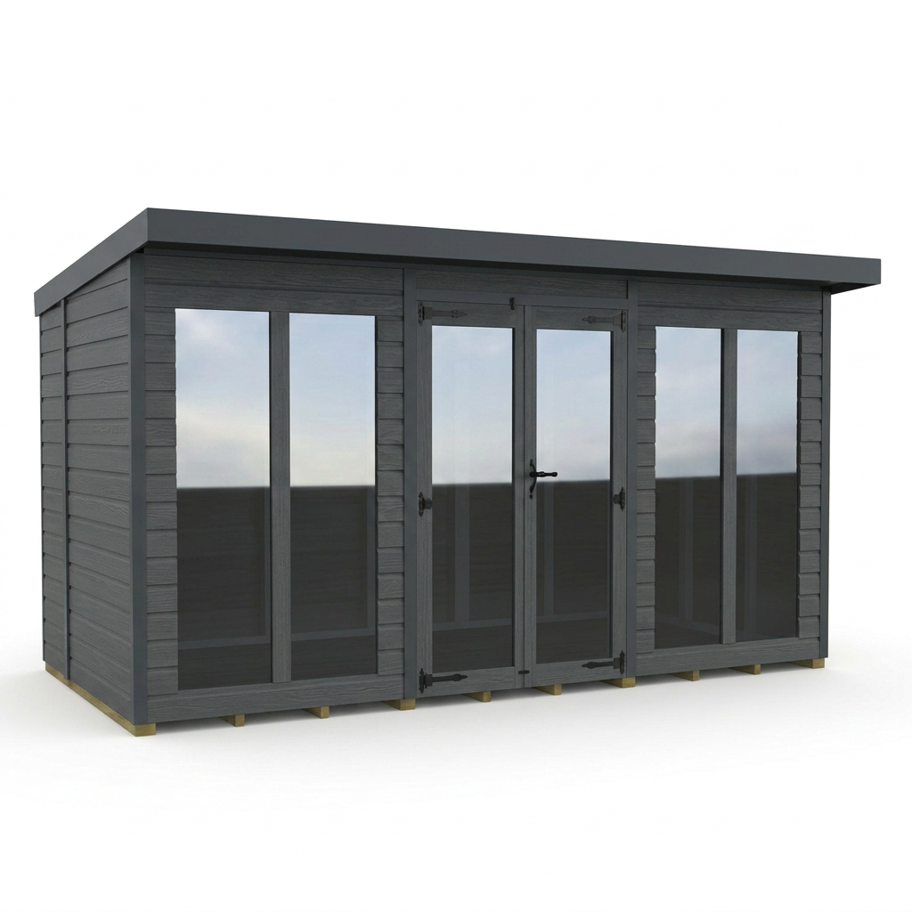 13x6 Composite Pent Full Height Summer House