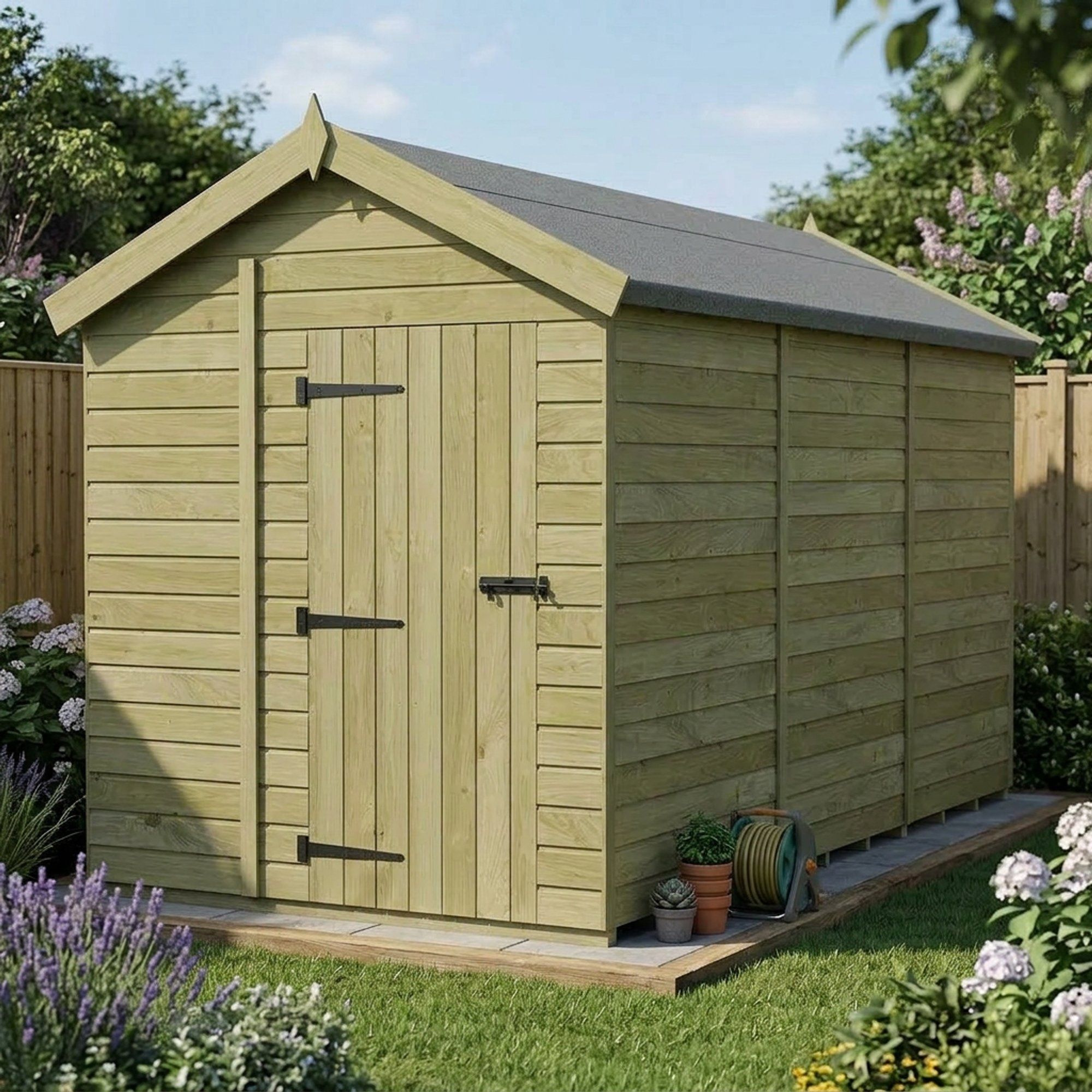 6 x 12 Apex Shed (Single Door, No Windows)