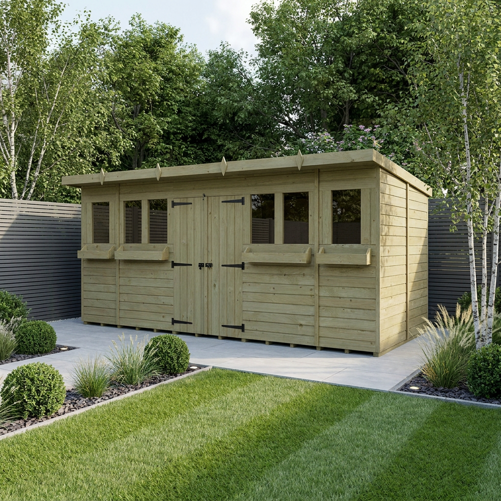 18 x 7 Summer Pent Shed