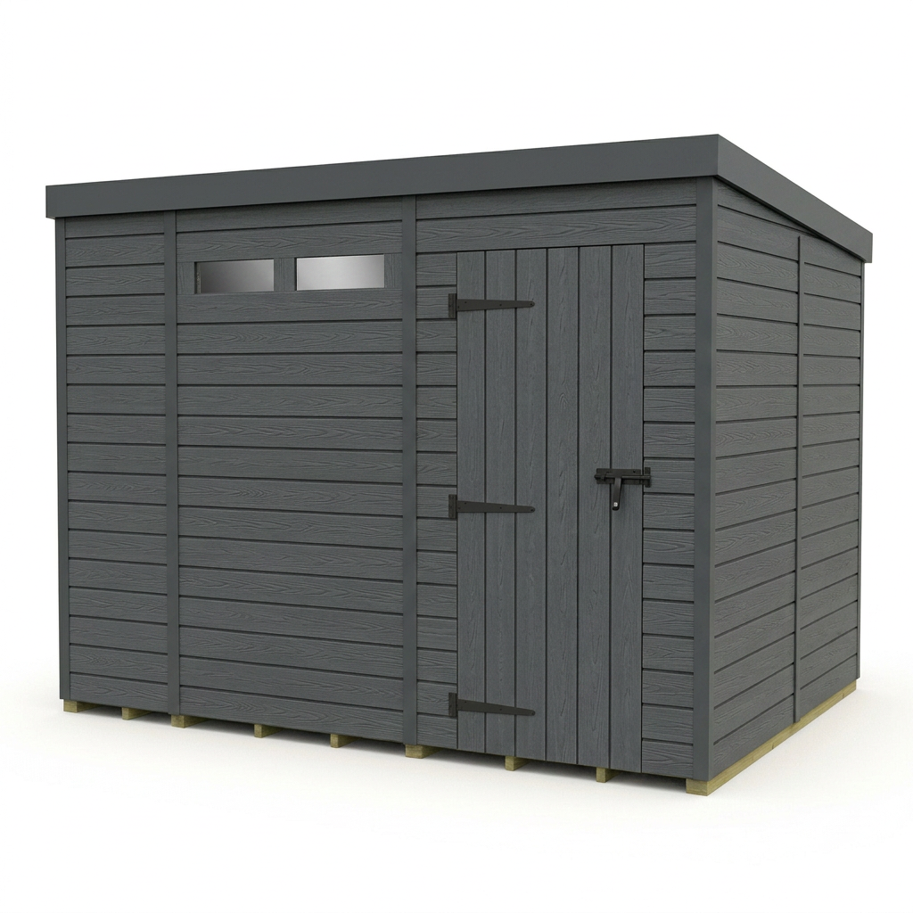 10x8 Composite Pent Security Shed