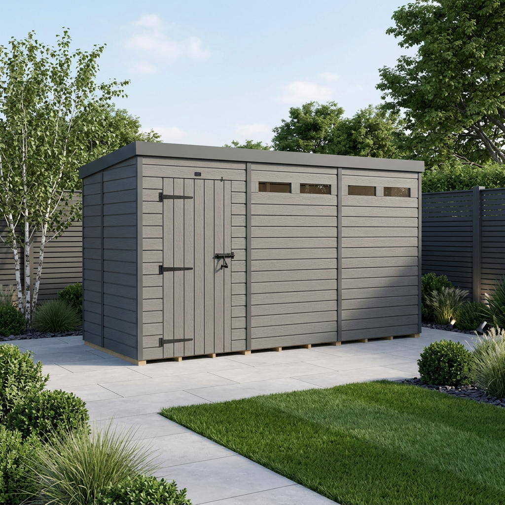 12x5 Composite Pent Security Shed