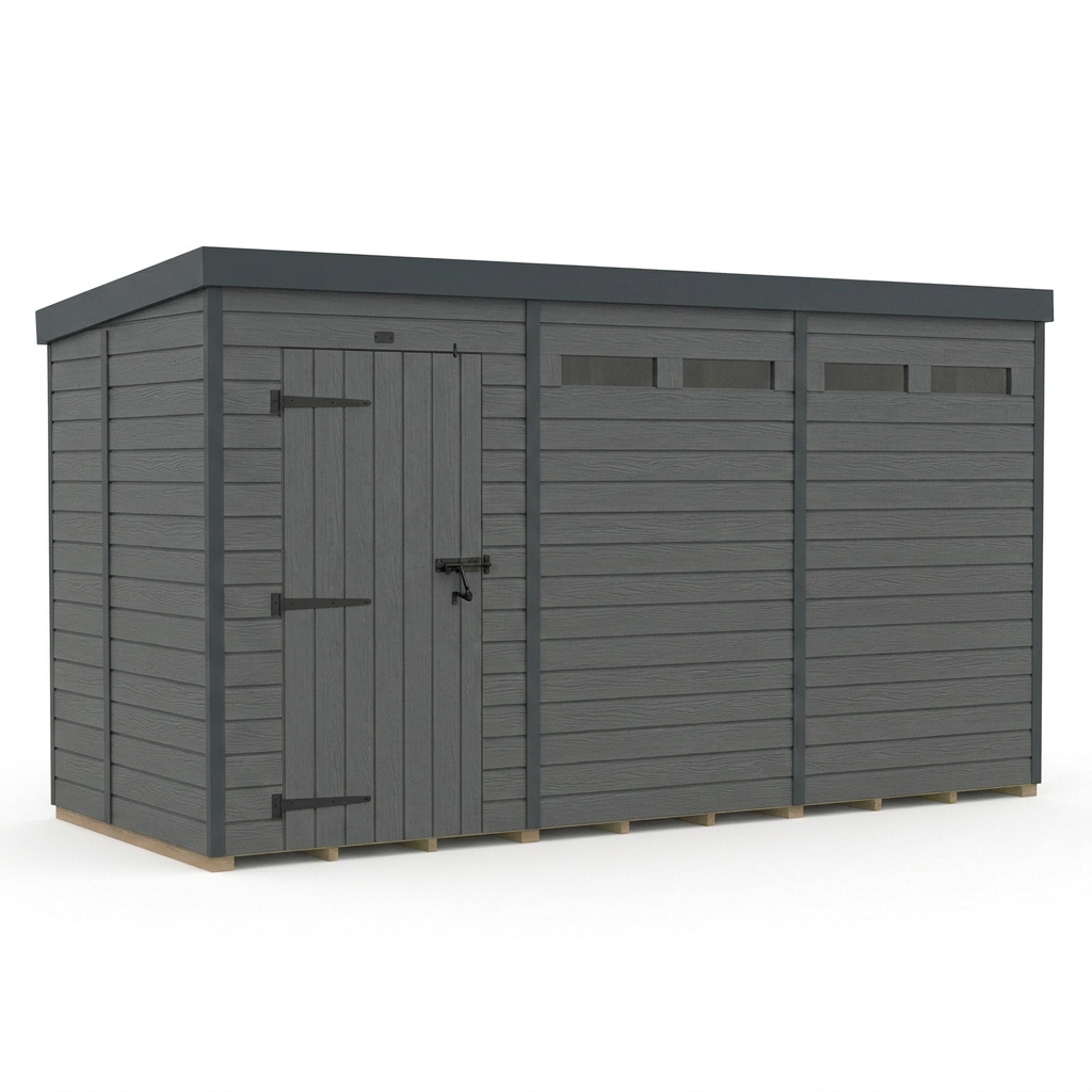 12x5 Composite Pent Security Shed