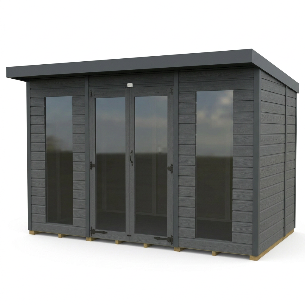 9x9 Composite Pent Full Height Summer House