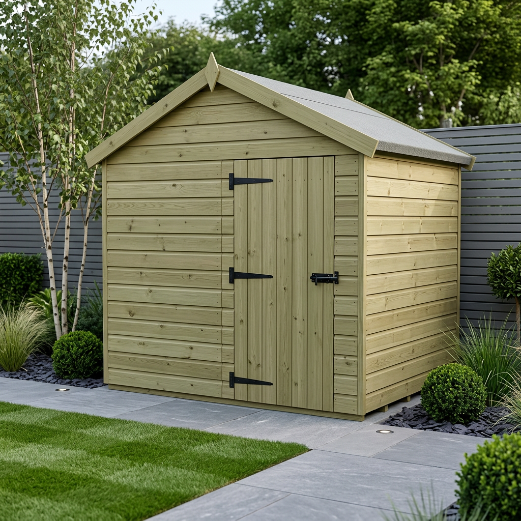 8 x 5 Apex Shed (Single Door, No Windows)