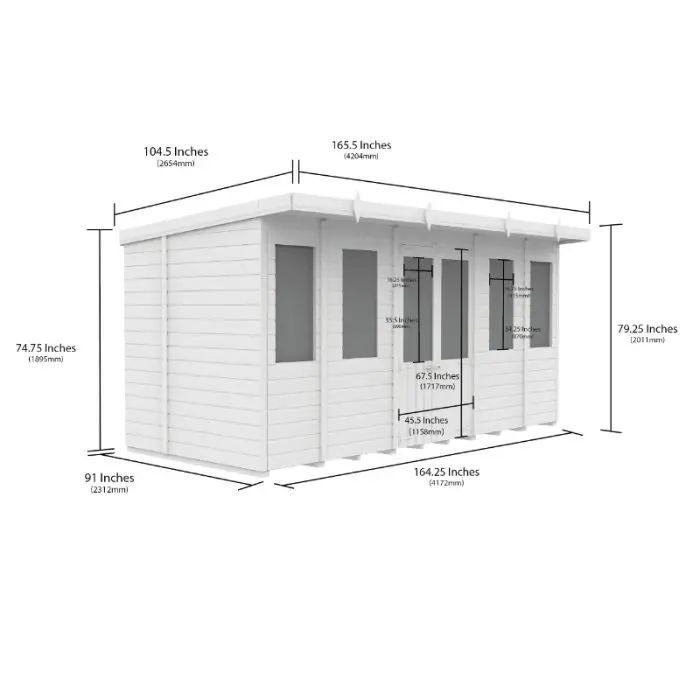 14 x 8 Pent Summer House