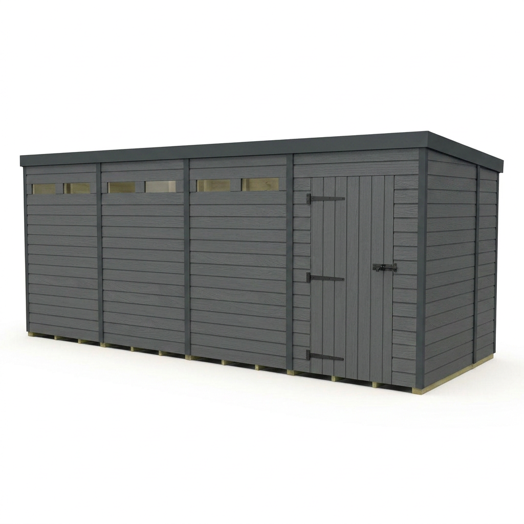 16x7 Composite Pent Security Shed