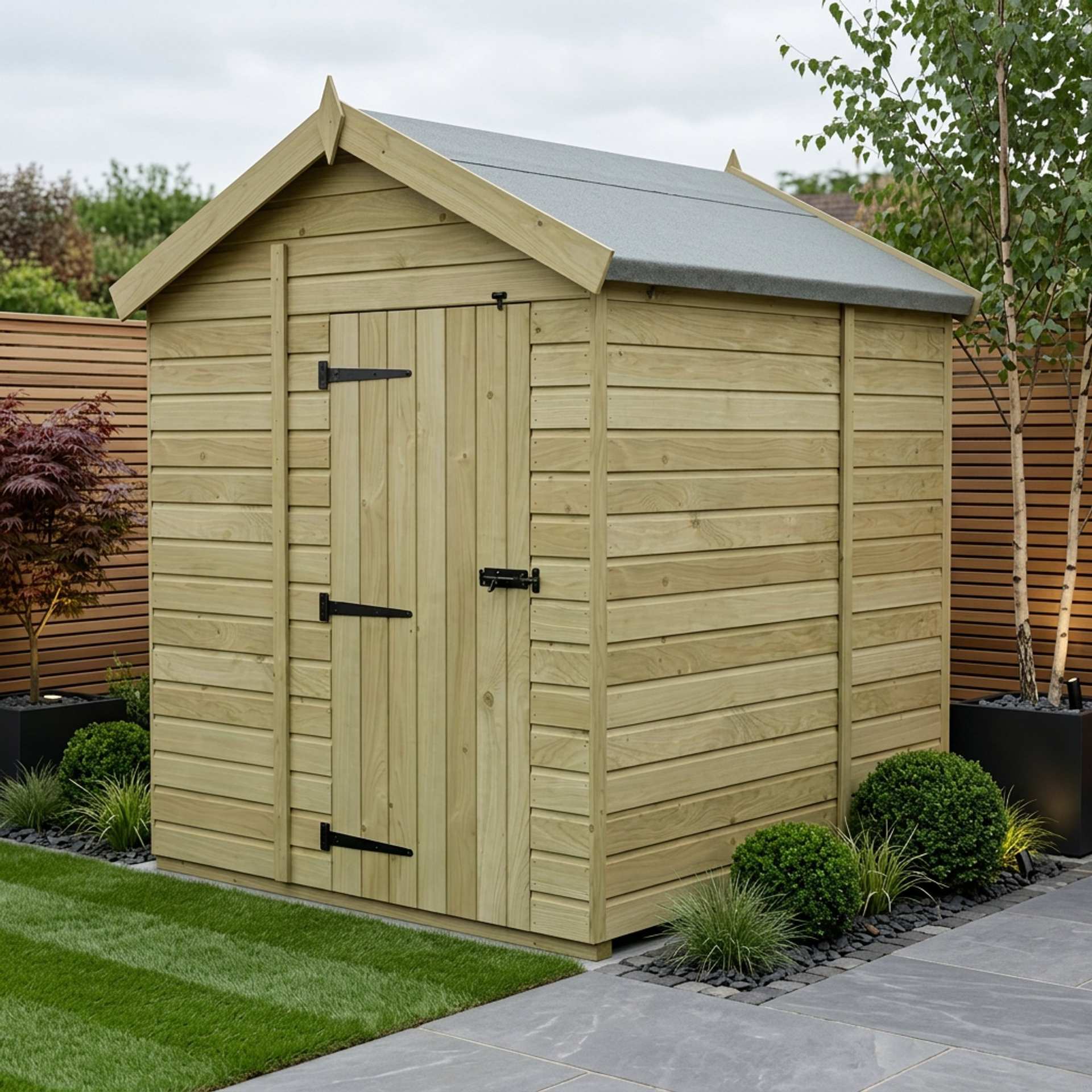 6 x 7 Apex Shed (Single Door, No Windows)