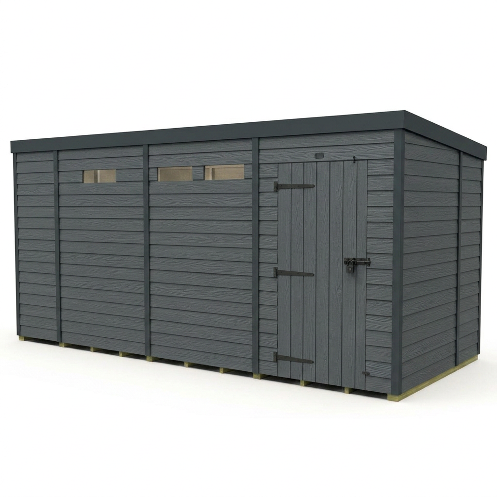 13x7 Composite Pent Security Shed
