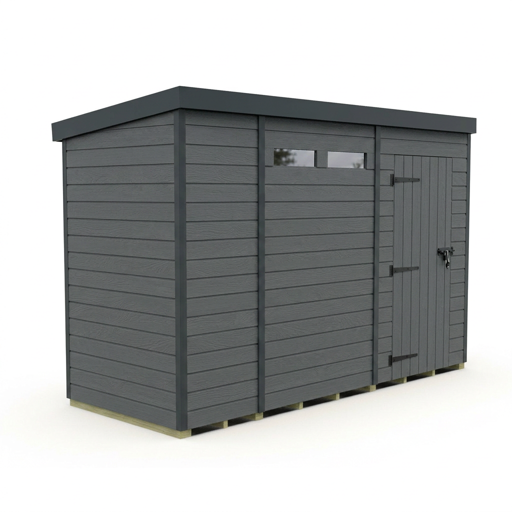 11x9 Composite Pent Security Shed