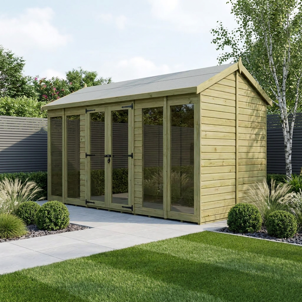 14 x 6 Apex Summer House (Full Height Window)