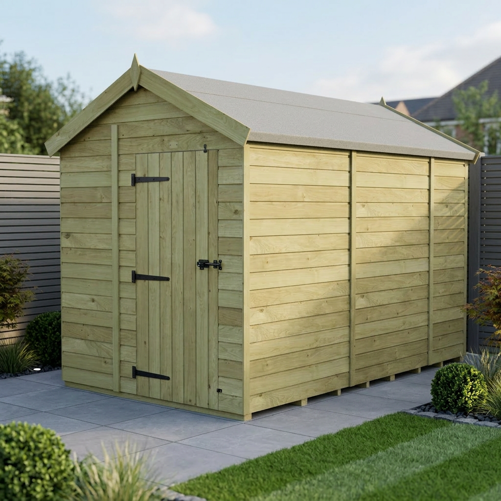 7 x 9 Apex Shed (Single Door, No Windows)