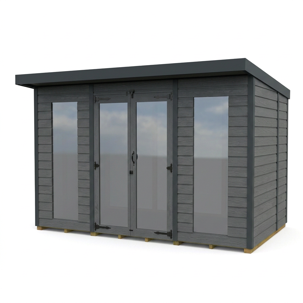 10x8 Composite Pent Full Height Summer House