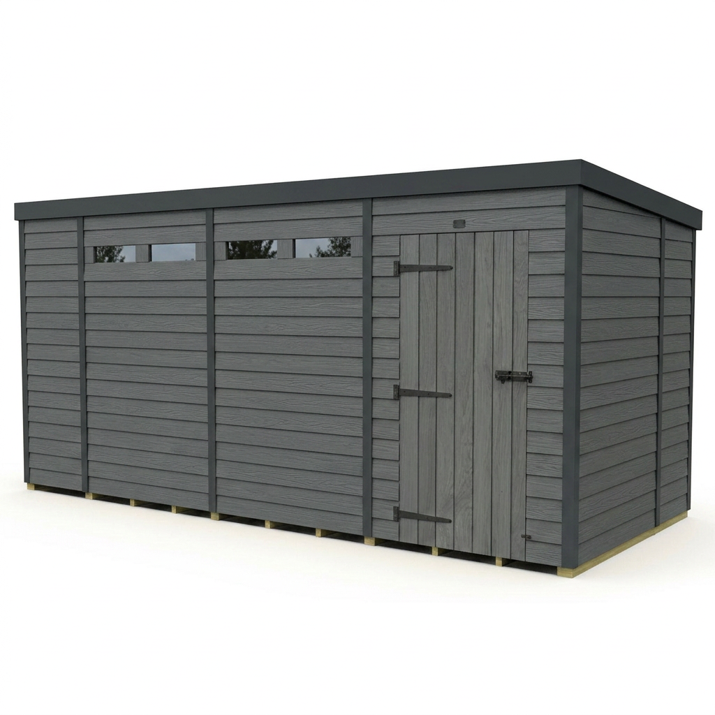 15x6 Composite Pent Security Shed