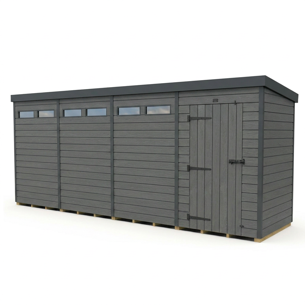 16x10 Composite Pent Security Shed