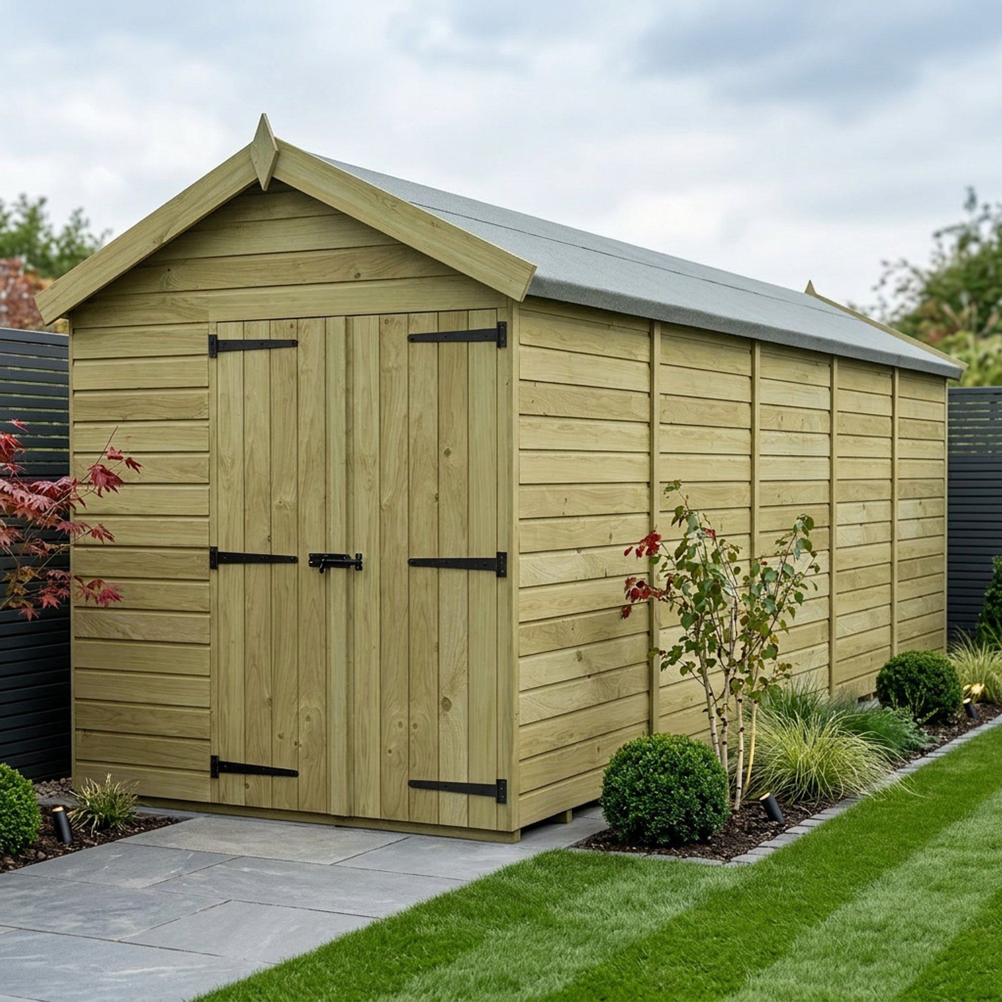 7 x 20 Apex Shed (Double Door, No Windows)