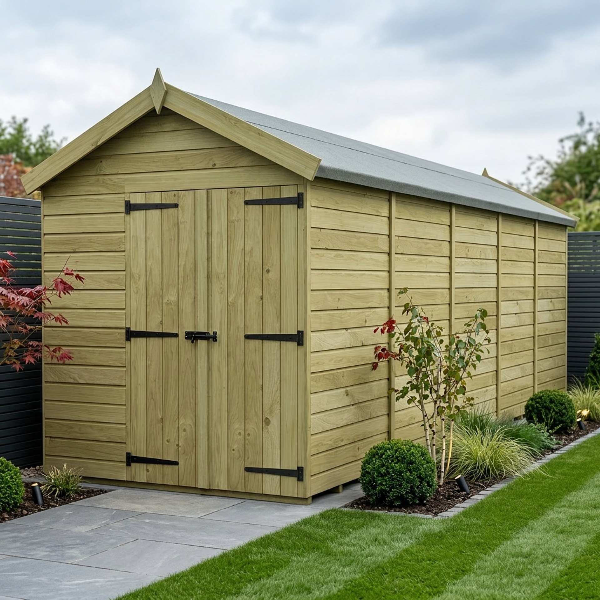 7 x 20 Apex Shed (Double Door, No Windows)