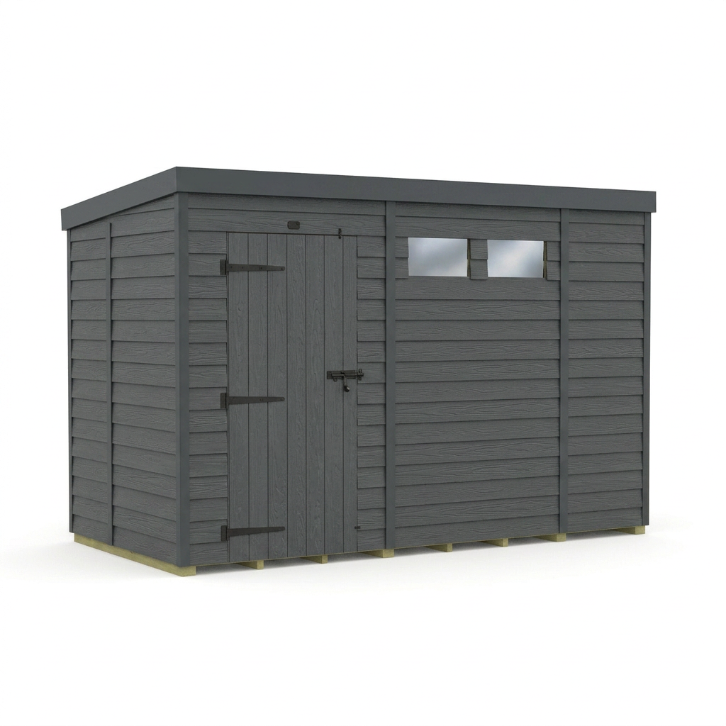 10x5 Composite Pent Security Shed