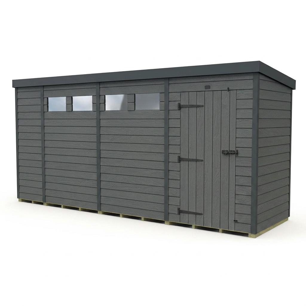 14x4 Composite Pent Security Shed