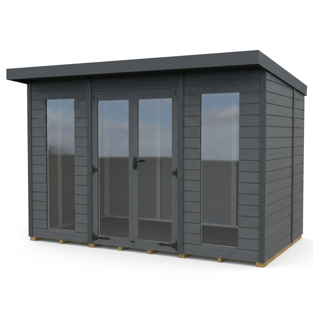 11x5 Composite Pent Full Height Summer House