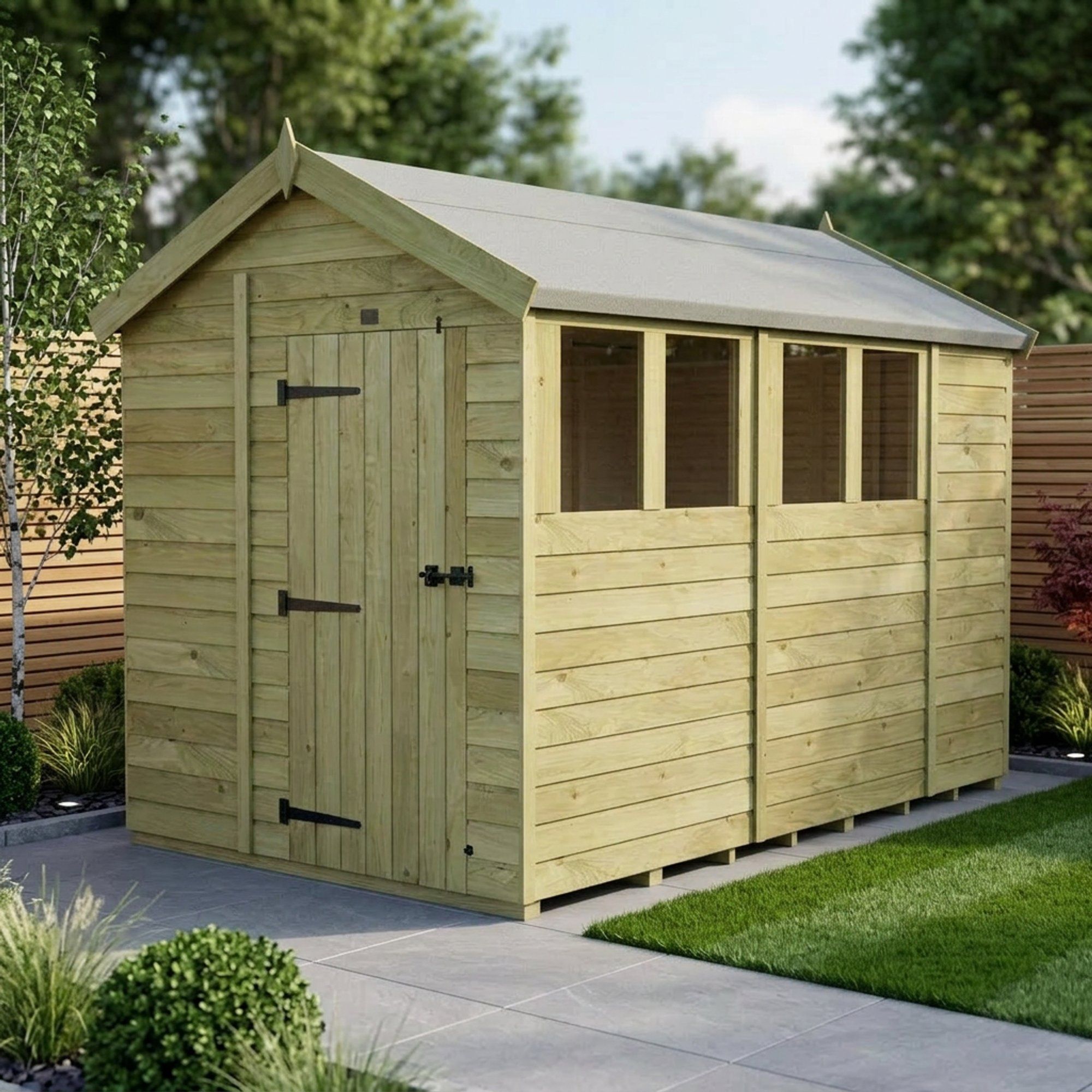 7 x 10 Apex Shed (Single Door, With Windows)