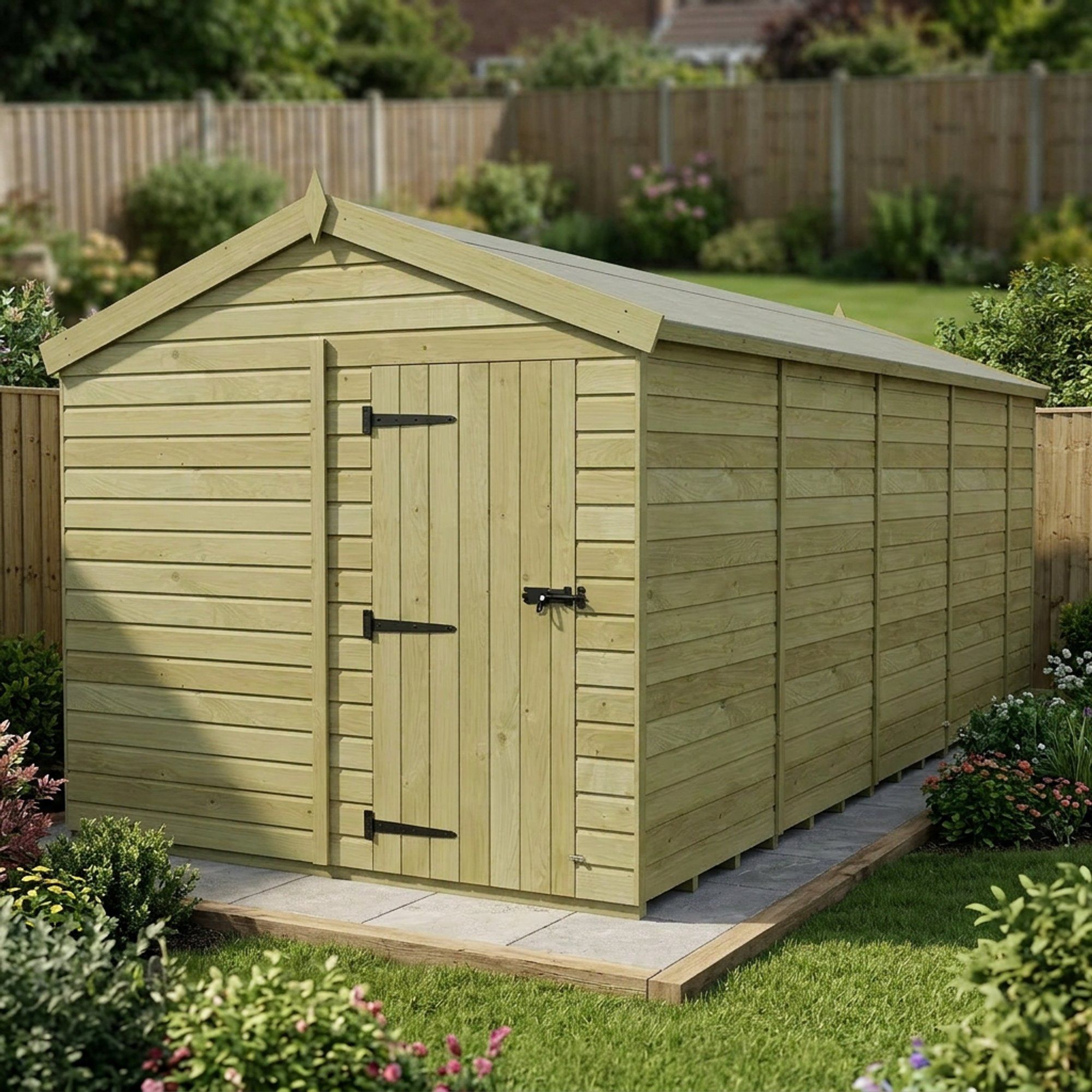 8 x 17 Apex Shed (Single Door, No Windows)